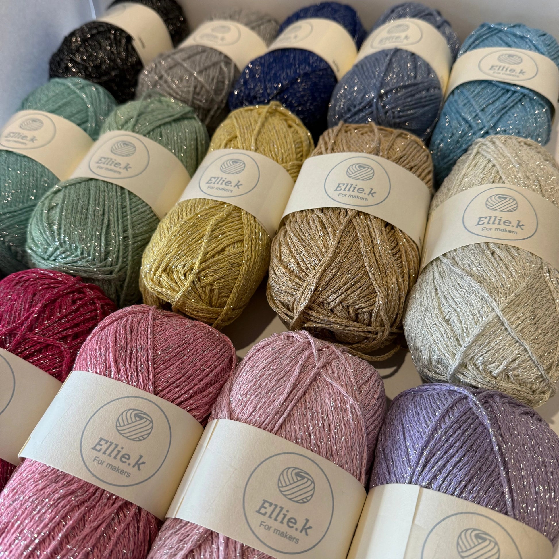 Silver thread cotton yarn - Ellie.k