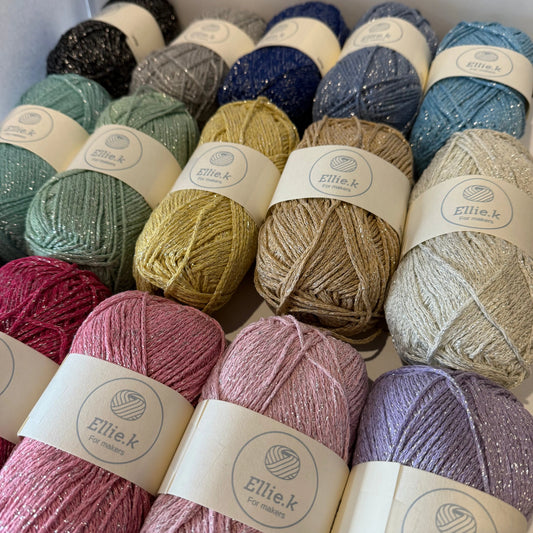 Silver thread cotton yarn - Ellie.k