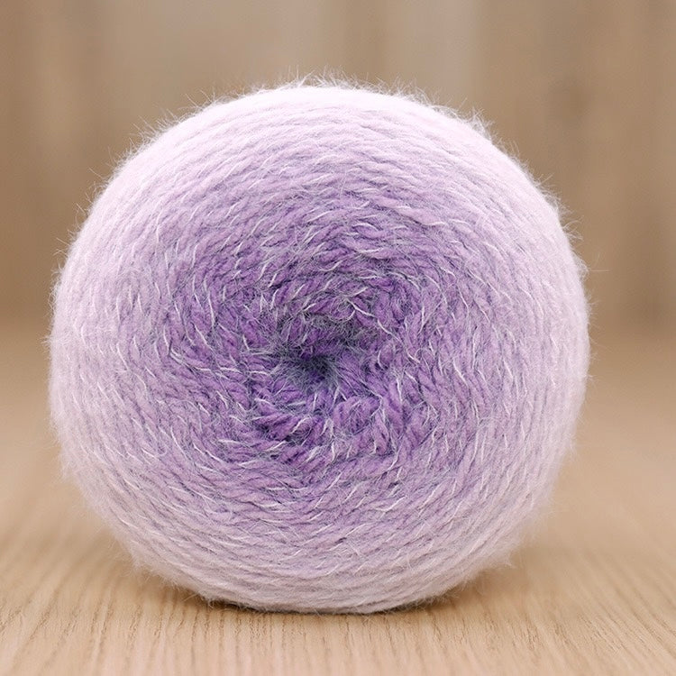 Fuzzy cake yarn