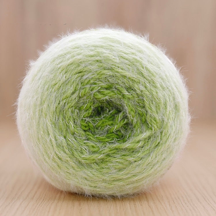Fuzzy cake yarn