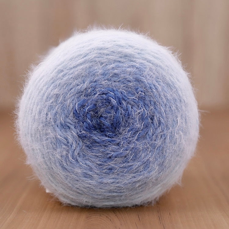 Fuzzy cake yarn