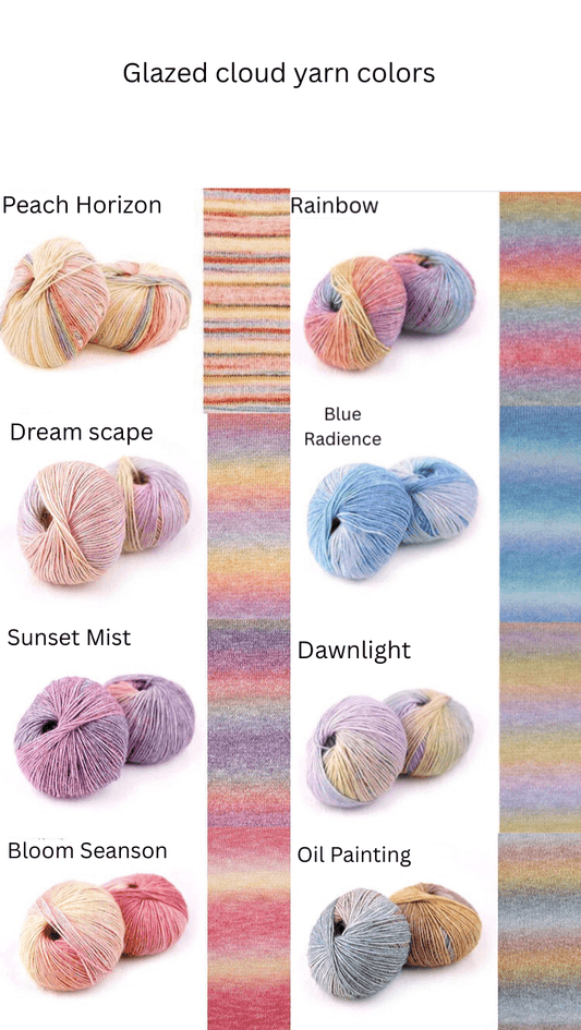 Glazed cloud yarn
